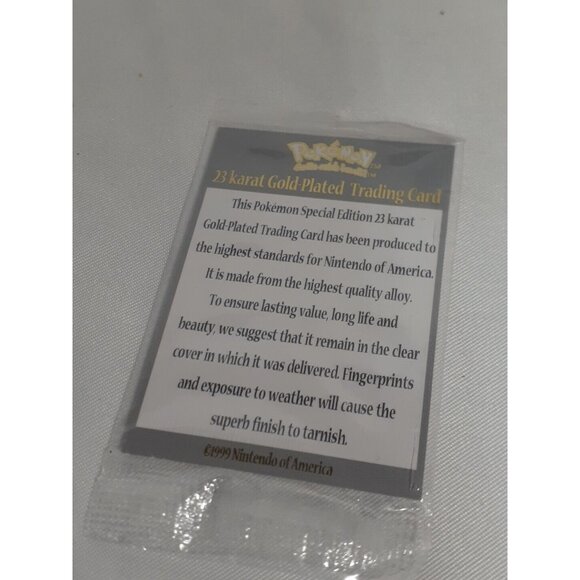 Pokemon 1999 Poliwhirl Gold Bar Card Limited Edition Burger King Gold Plated #61 - Picture 10 of 10